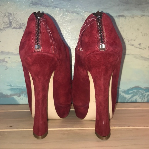 MIU MIU Suede Peep Toe Bow Ankle Bootie EUC sz 39 - Picture 5 of 16